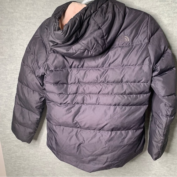 The North Face 550 Girl’s Black Hooded Down Fill Puffer Fleece Lined SZ 10/12 M- - Picture 6 of 13